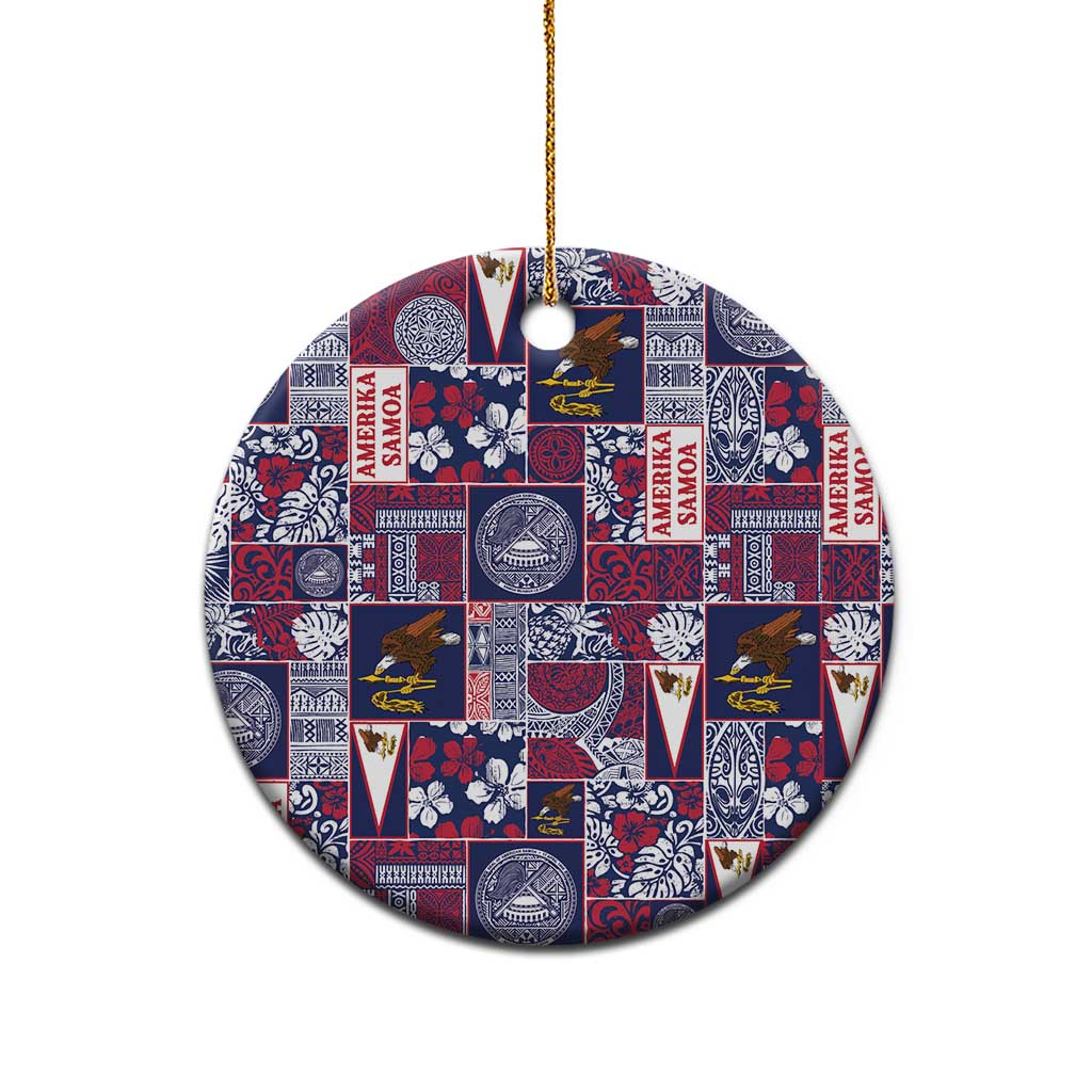 Manuia le Kerisimasi American Samoa Ceramic Ornament Pacific Patchwork Xmas Vibes LT9 - Polynesian Pride