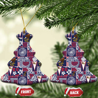 Manuia le Kerisimasi American Samoa Ceramic Ornament Pacific Patchwork Xmas Vibes LT9 Christmas Tree Blue - Polynesian Pride