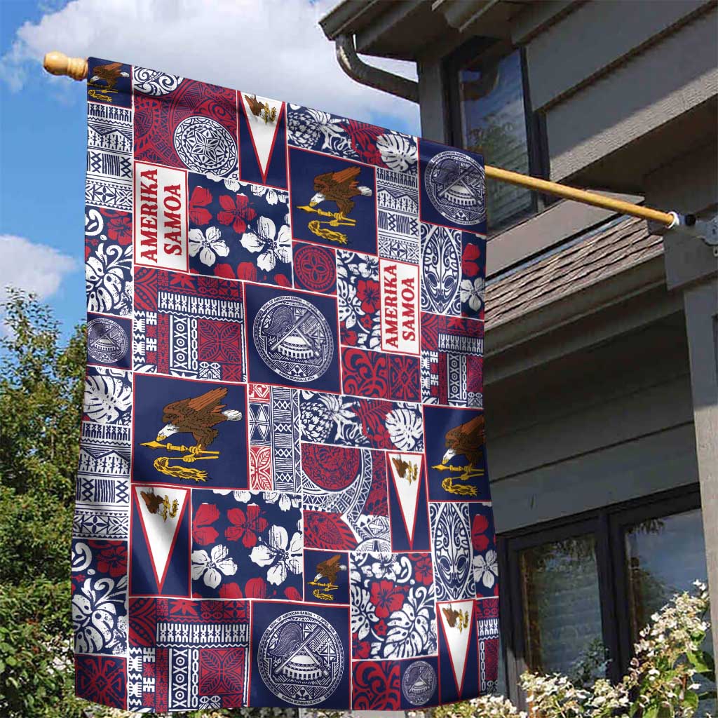 Manuia le Kerisimasi American Samoa Garden Flag Pacific Patchwork Xmas Vibes LT9 - Polynesian Pride