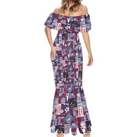 Manuia le Kerisimasi American Samoa Mermaid Dress Pacific Patchwork Xmas Vibes LT9 - Polynesian Pride