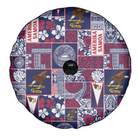 Manuia le Kerisimasi American Samoa Spare Tire Cover Pacific Patchwork Xmas Vibes LT9 - Polynesian Pride