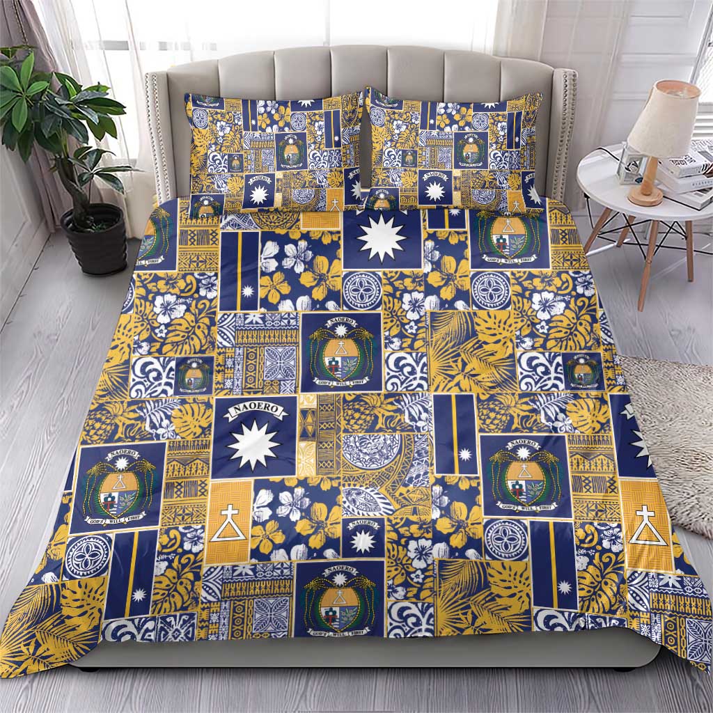 Ekamawir omo Nauru Bedding Set Pacific Patchwork Xmas Vibes LT9 - Polynesian Pride