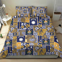 Ekamawir omo Nauru Bedding Set Pacific Patchwork Xmas Vibes LT9 - Polynesian Pride