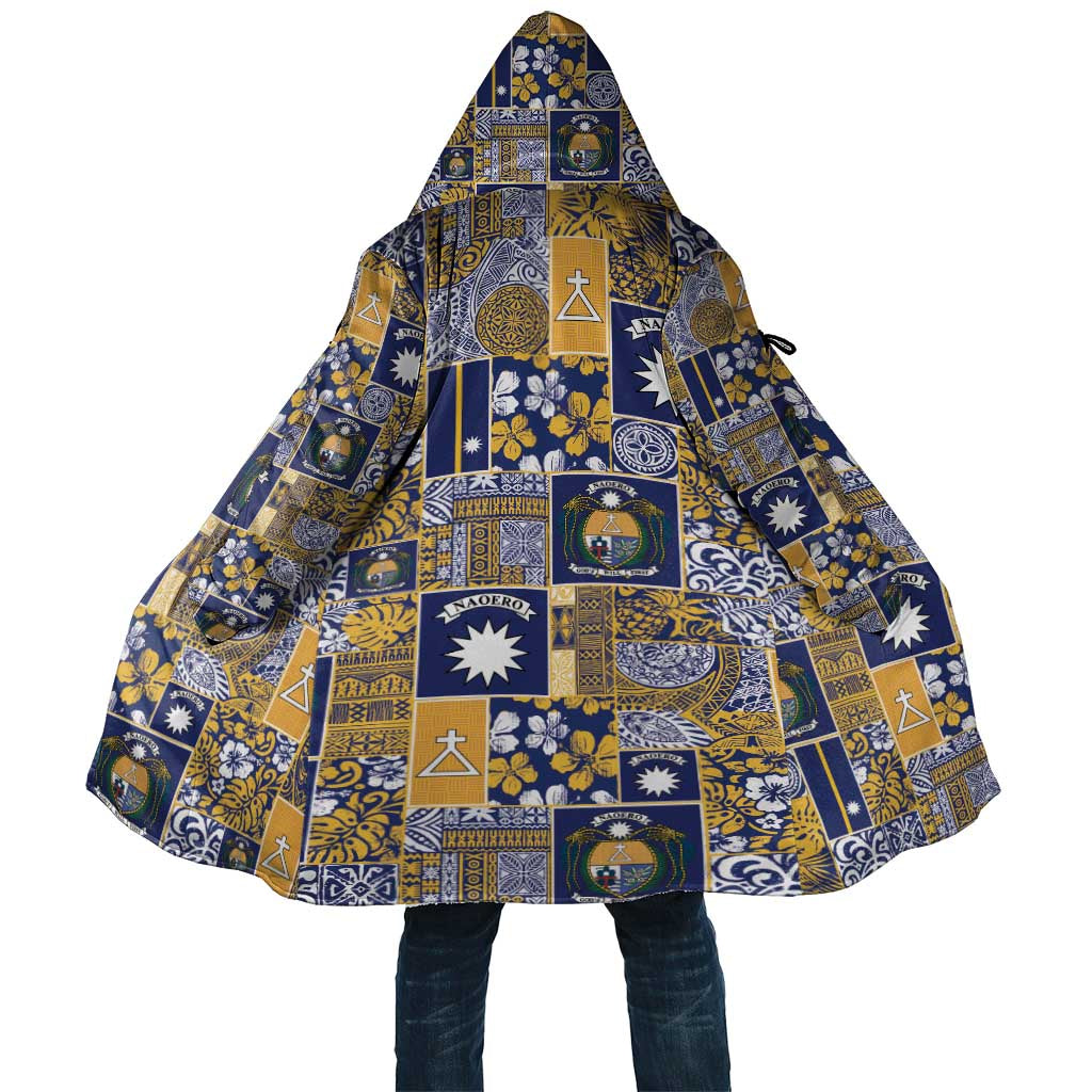 Ekamawir omo Nauru Cloak Pacific Patchwork Xmas Vibes LT9 Unisex Blue - Polynesian Pride