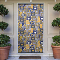 Ekamawir omo Nauru Door Cover Pacific Patchwork Xmas Vibes LT9 Blue - Polynesian Pride