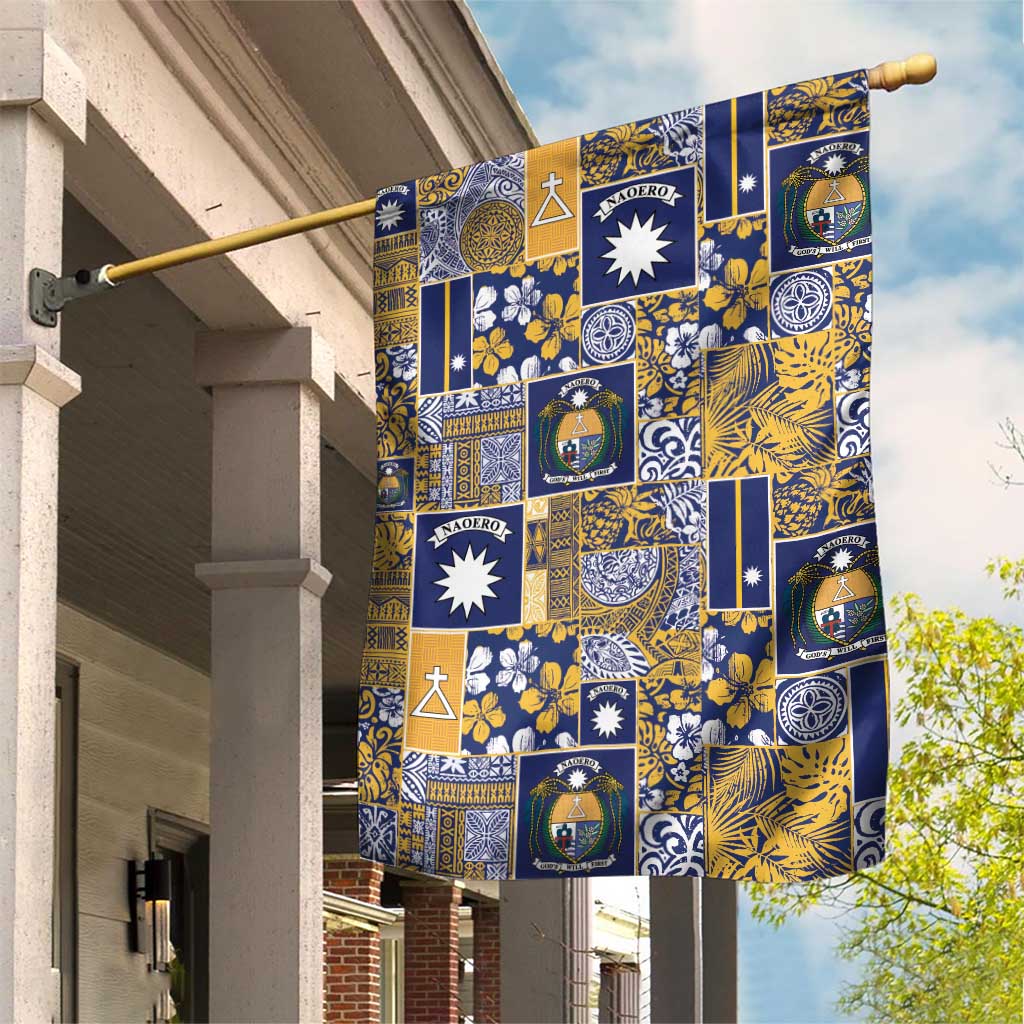 Ekamawir omo Nauru Garden Flag Pacific Patchwork Xmas Vibes LT9 House Flag Blue - Polynesian Pride