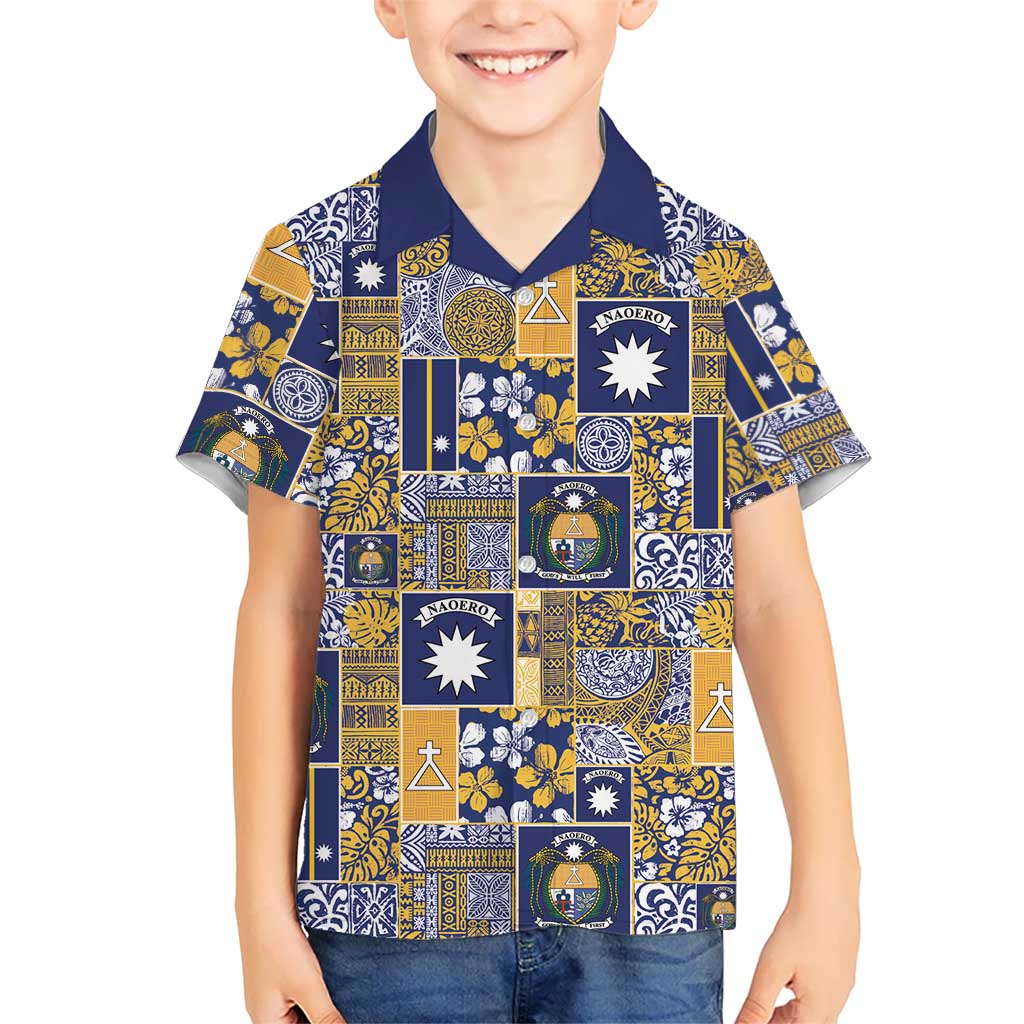 Ekamawir omo Nauru Hawaiian Shirt Pacific Patchwork Xmas Vibes LT9 - Polynesian Pride