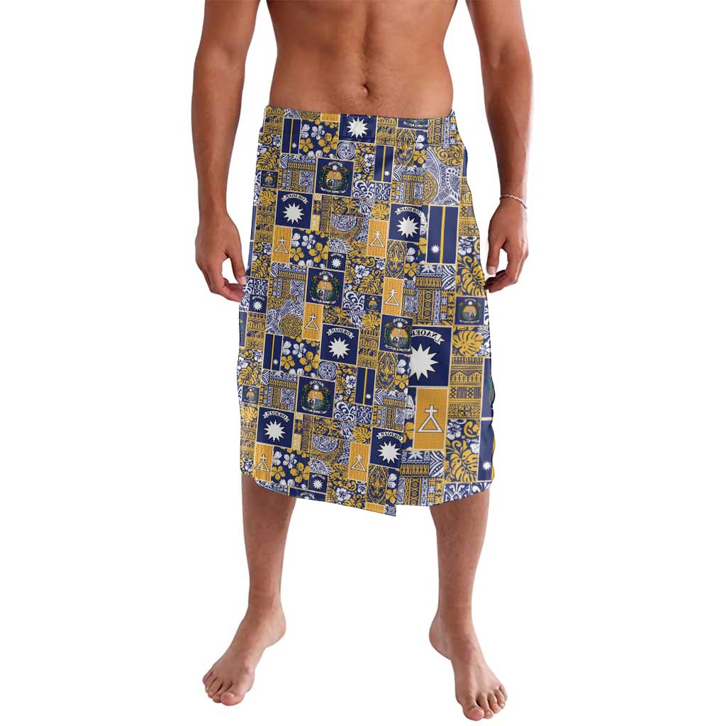 Ekamawir omo Nauru Lavalava Pacific Patchwork Xmas Vibes LT9 Blue - Polynesian Pride