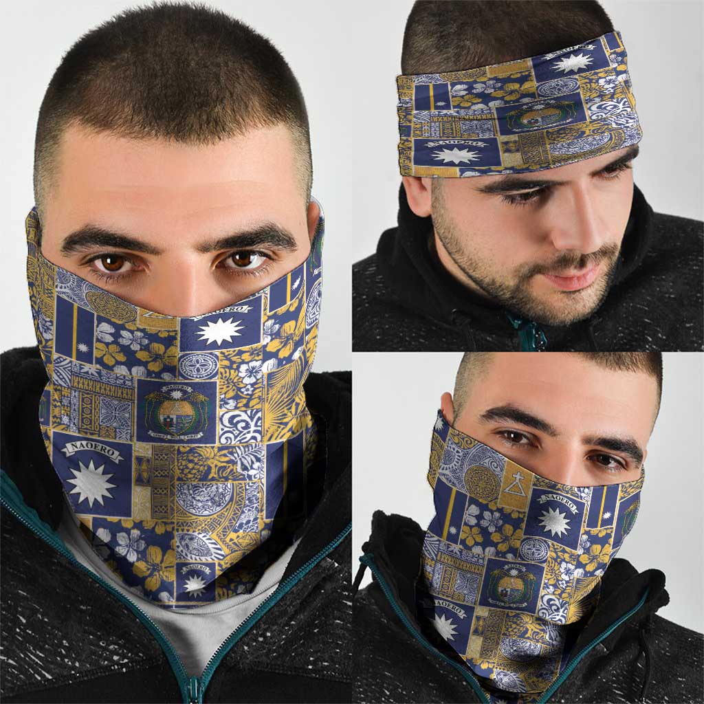 Ekamawir omo Nauru Neck Gaiter Pacific Patchwork Xmas Vibes LT9 - Polynesian Pride