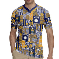 Ekamawir omo Nauru Rugby Jersey Pacific Patchwork Xmas Vibes LT9 - Polynesian Pride