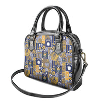 Ekamawir omo Nauru Shoulder Handbag Pacific Patchwork Xmas Vibes LT9 - Polynesian Pride
