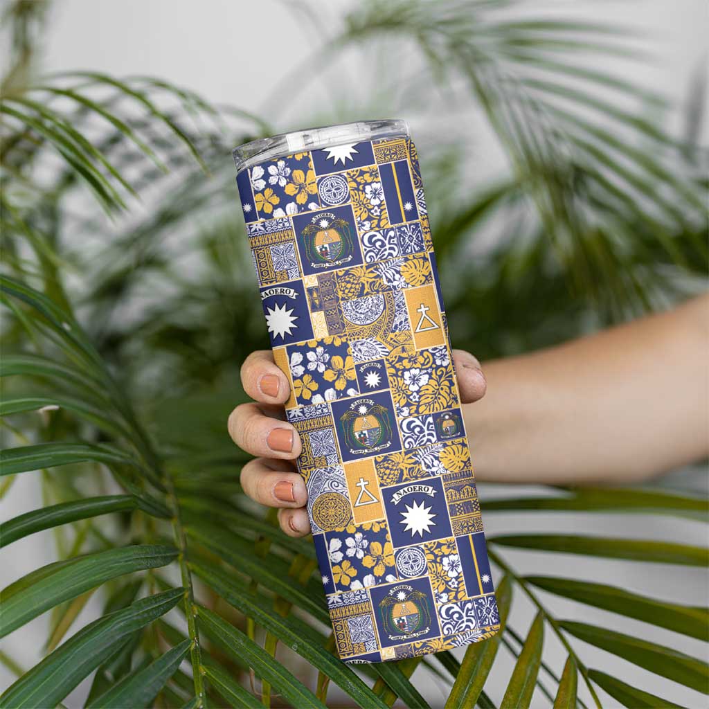 Ekamawir omo Nauru Skinny Tumbler Pacific Patchwork Xmas Vibes LT9 - Polynesian Pride