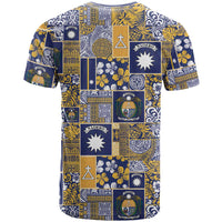 Ekamawir omo Nauru T Shirt Pacific Patchwork Xmas Vibes LT9 - Polynesian Pride