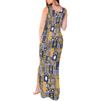 Ekamawir omo Nauru Tank Maxi Dress Pacific Patchwork Xmas Vibes LT9 - Polynesian Pride