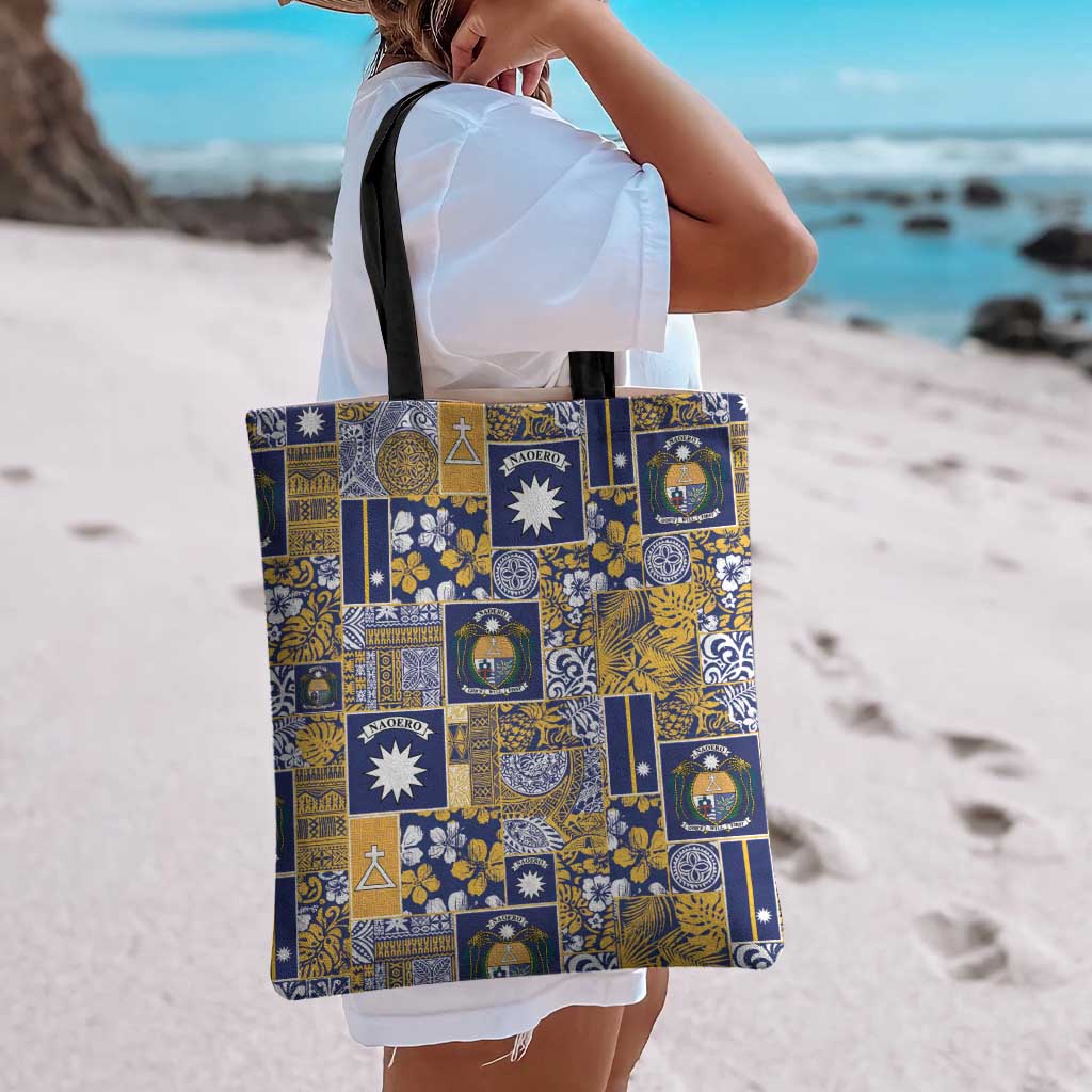 Ekamawir omo Nauru Tote Bag Pacific Patchwork Xmas Vibes LT9 - Polynesian Pride