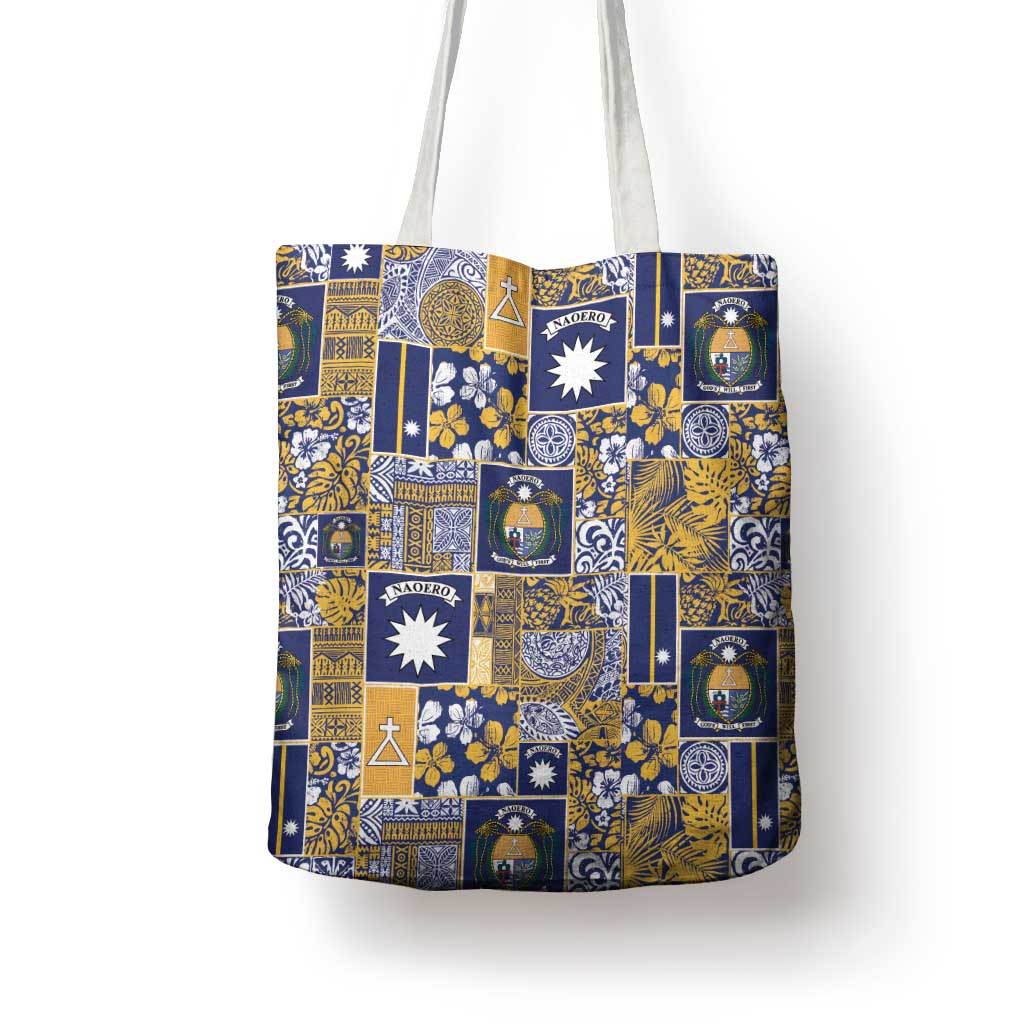 Ekamawir omo Nauru Tote Bag Pacific Patchwork Xmas Vibes LT9 - Polynesian Pride