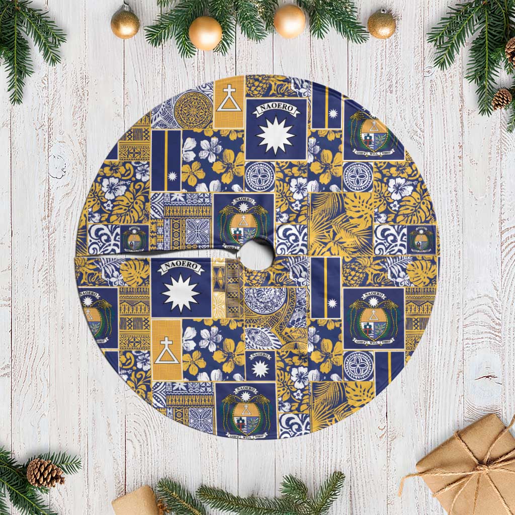Ekamawir omo Nauru Tree Skirt Pacific Patchwork Xmas Vibes LT9 Casual Blue - Polynesian Pride