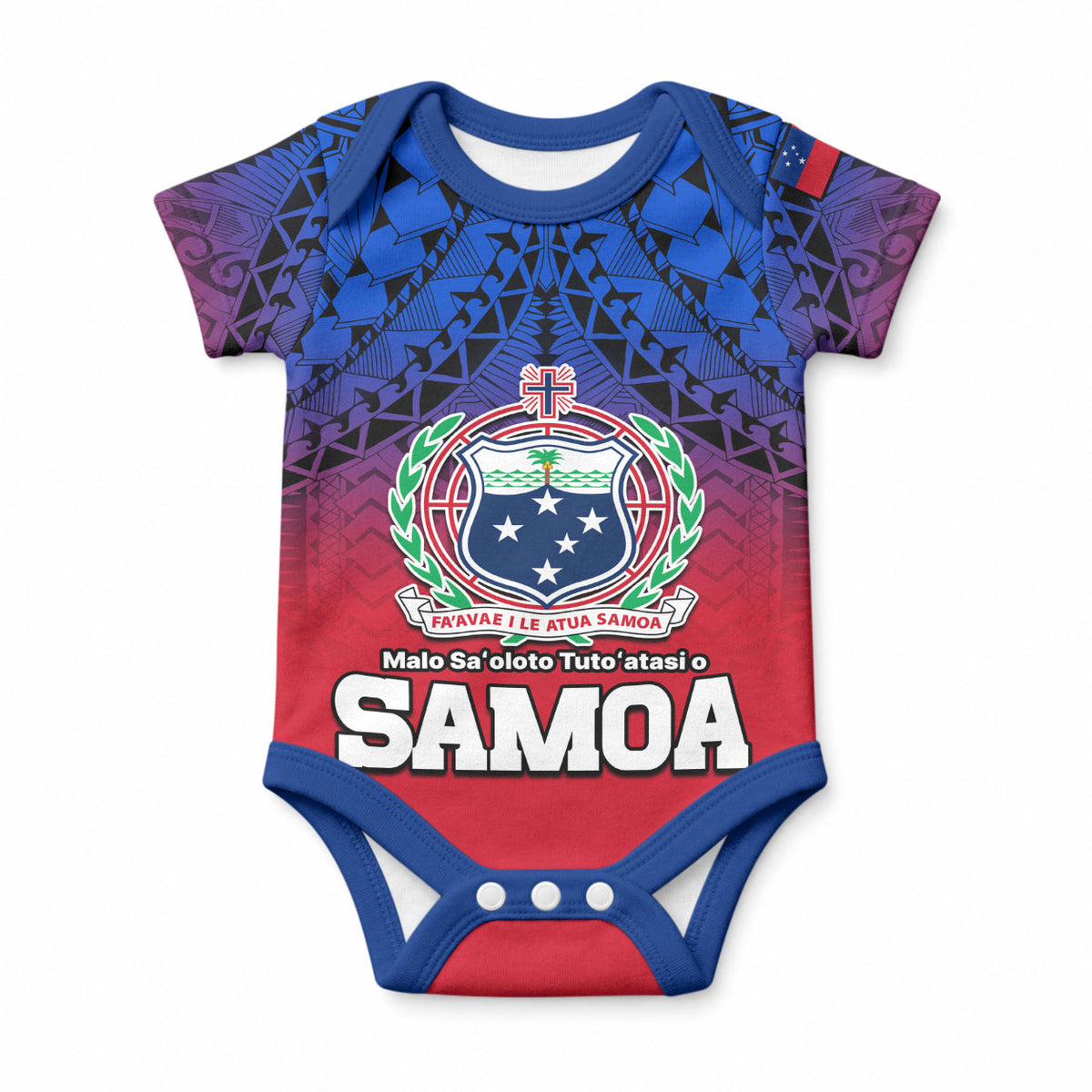 Polynesian Independent State of Samoa Gradient Baby Onesie LT9 Gradient - Polynesian Pride