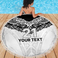 New Zealand Koru Fern Custom Beach Blanket Simple Taniko Motif LT9 - Polynesian Pride