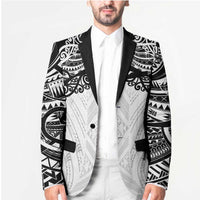 New Zealand Koru Fern Custom Blazer Simple Taniko Motif LT9 - Polynesian Pride