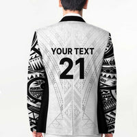 New Zealand Koru Fern Custom Blazer Simple Taniko Motif LT9 - Polynesian Pride