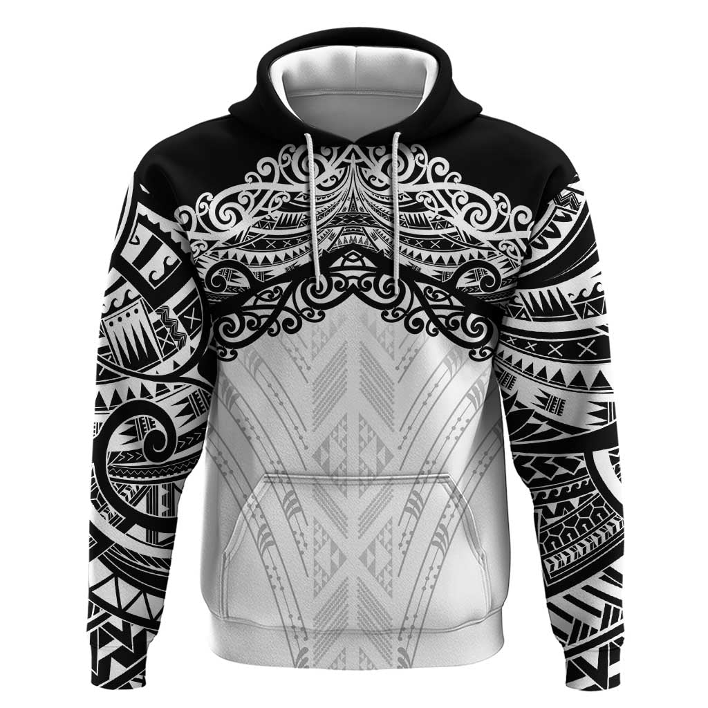New Zealand Koru Fern Custom Hoodie Simple Taniko Motif LT9 Pullover Hoodie White - Polynesian Pride