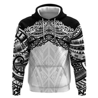 New Zealand Koru Fern Custom Hoodie Simple Taniko Motif LT9 Pullover Hoodie White - Polynesian Pride