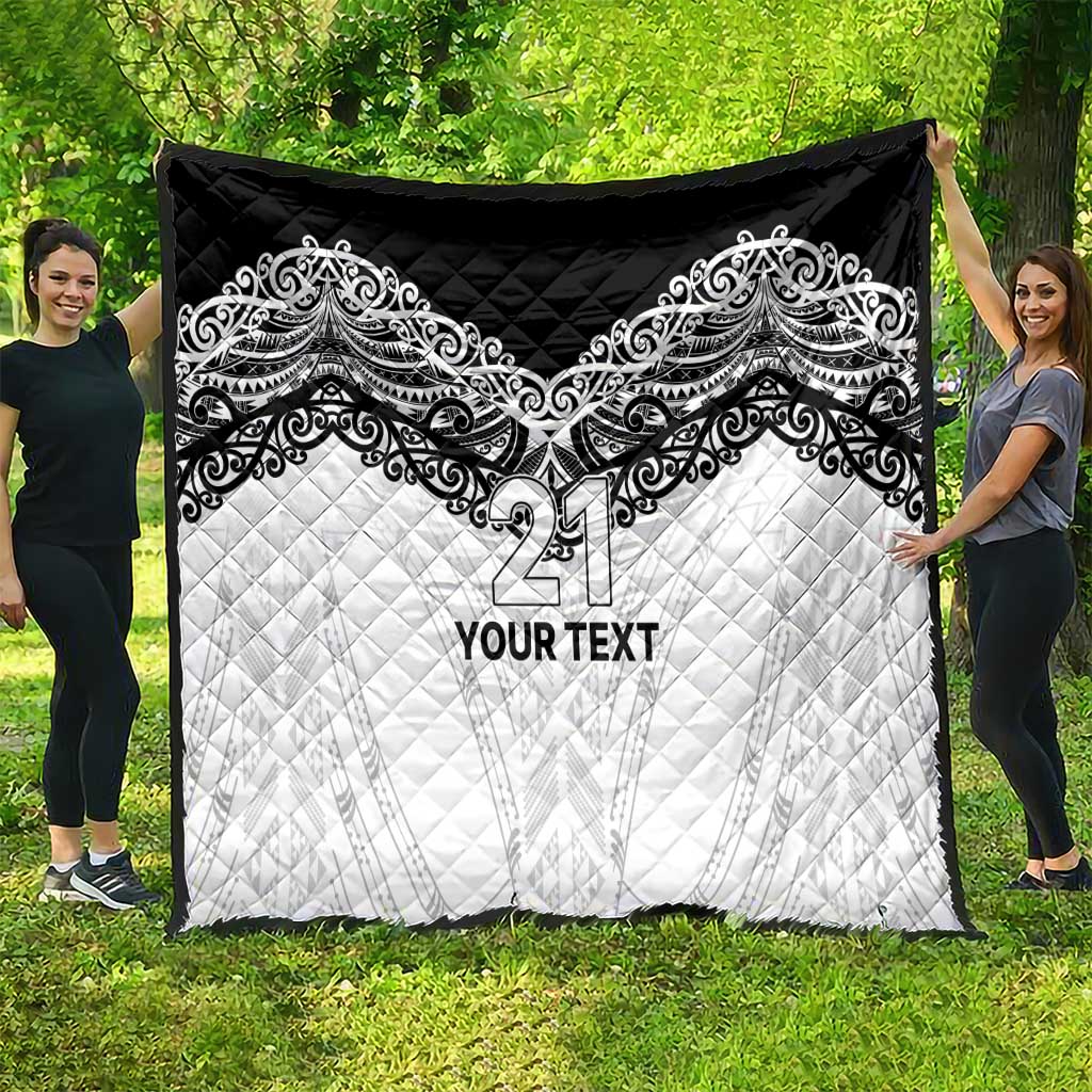 New Zealand Koru Fern Custom Quilt Simple Taniko Motif LT9 - Polynesian Pride
