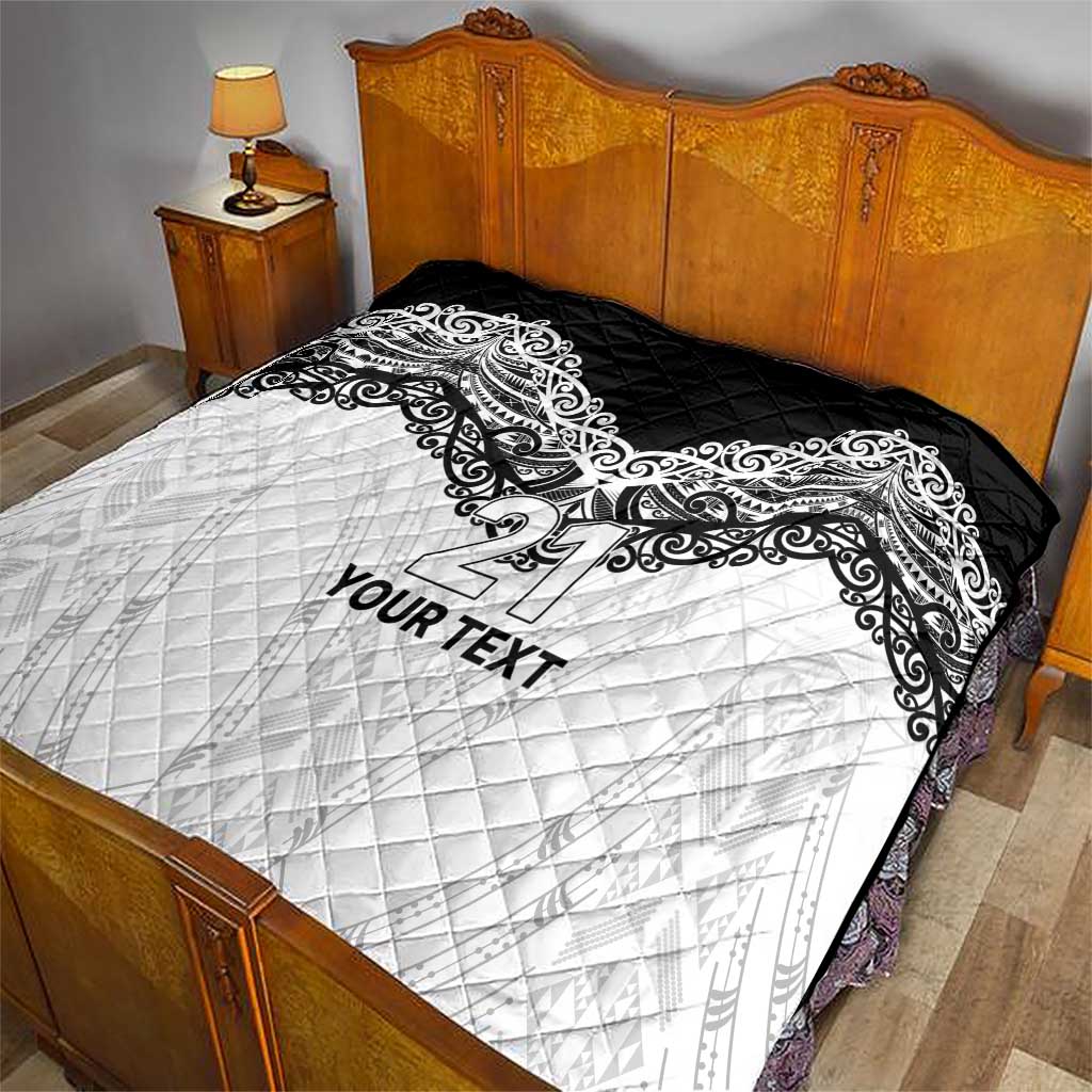 New Zealand Koru Fern Custom Quilt Simple Taniko Motif LT9 - Polynesian Pride