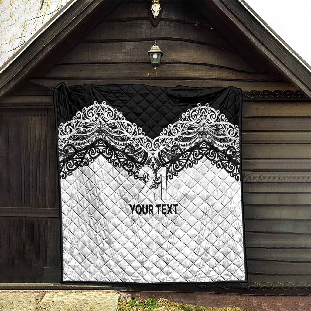 New Zealand Koru Fern Custom Quilt Simple Taniko Motif LT9 - Polynesian Pride