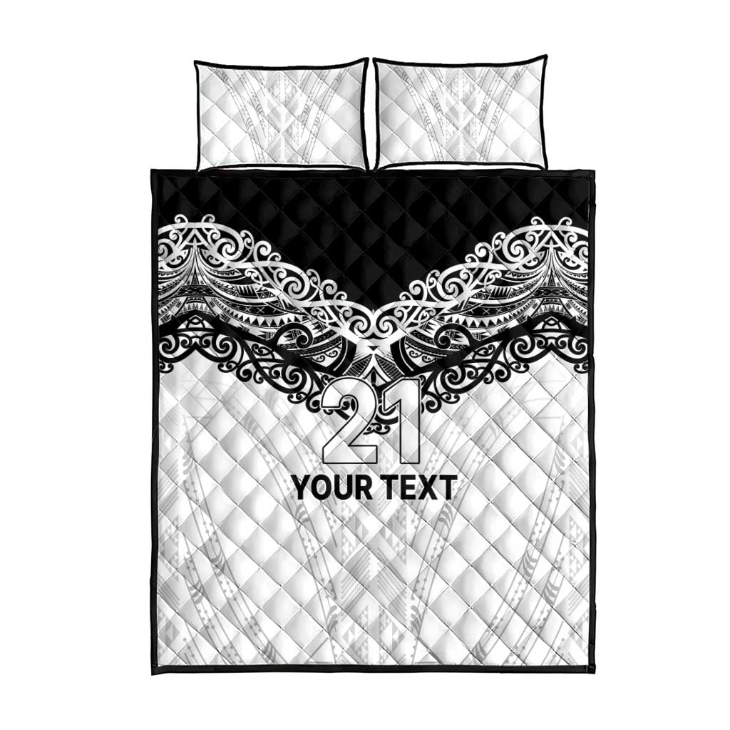 New Zealand Koru Fern Custom Quilt Bed Set Simple Taniko Motif LT9 - Polynesian Pride
