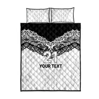 New Zealand Koru Fern Custom Quilt Bed Set Simple Taniko Motif LT9 - Polynesian Pride