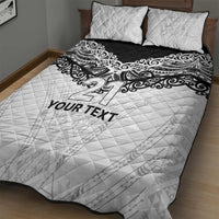 New Zealand Koru Fern Custom Quilt Bed Set Simple Taniko Motif LT9 - Polynesian Pride