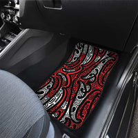 New Zealand Maori Taniko Car Mats Red Kowhaiwhai Puhoro LT9 - Polynesian Pride
