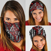 New Zealand Maori Taniko Neck Gaiter Red Kowhaiwhai Puhoro LT9 - Polynesian Pride