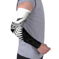 New Zealand Silver Fern Arm Sleeves Maori Koru Mixed Taniko Pattern LT9 - Polynesian Pride