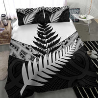 New Zealand Silver Fern Bedding Set Maori Koru Mixed Taniko Pattern LT9 - Polynesian Pride