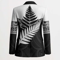New Zealand Silver Fern Blazer Maori Koru Mixed Taniko Pattern LT9 - Polynesian Pride