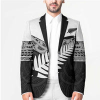 New Zealand Silver Fern Blazer Maori Koru Mixed Taniko Pattern LT9 - Polynesian Pride