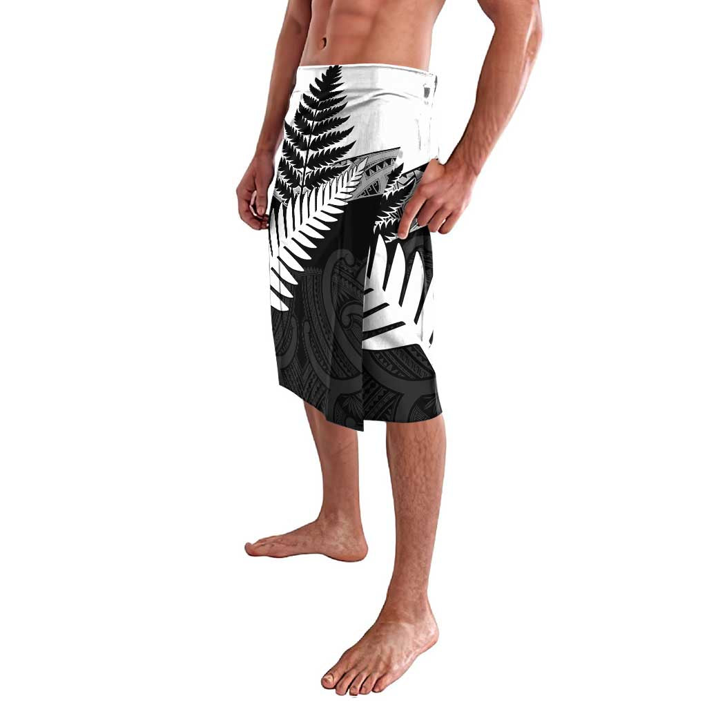 New Zealand Silver Fern Lavalava Maori Koru Mixed Taniko Pattern LT9 - Polynesian Pride