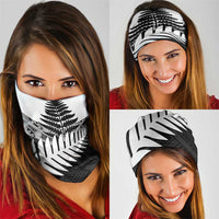 New Zealand Silver Fern Neck Gaiter Maori Koru Mixed Taniko Pattern LT9 - Polynesian Pride