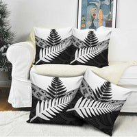 New Zealand Silver Fern Pillow Cover Maori Koru Mixed Taniko Pattern LT9 - Polynesian Pride