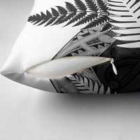 New Zealand Silver Fern Pillow Cover Maori Koru Mixed Taniko Pattern LT9 - Polynesian Pride