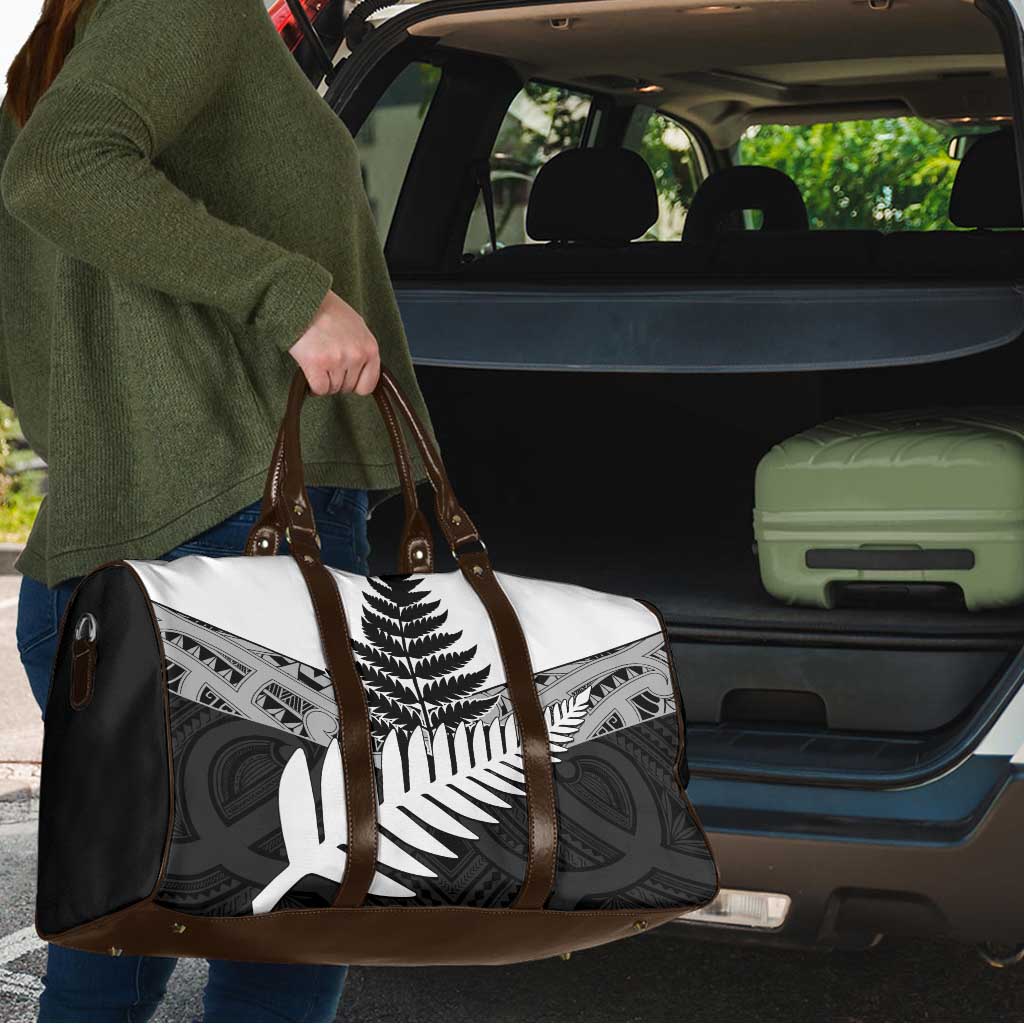 New Zealand Silver Fern Travel Bag Maori Koru Mixed Taniko Pattern LT9 - Polynesian Pride