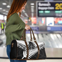 New Zealand Silver Fern Travel Bag Maori Koru Mixed Taniko Pattern LT9 - Polynesian Pride