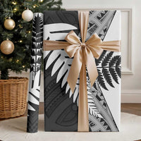 New Zealand Silver Fern Wrapping Paper Maori Koru Mixed Taniko Pattern LT9 - Polynesian Pride