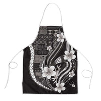 Samoa Siapo Tribal Pattern Apron Black Polynesian Plumeria Tapa Motif LT9 Black - Polynesian Pride
