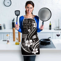Samoa Siapo Tribal Pattern Apron Black Polynesian Plumeria Tapa Motif LT9 - Polynesian Pride