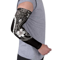 Samoa Siapo Tribal Pattern Arm Sleeves Black Polynesian Plumeria Tapa Motif LT9 - Polynesian Pride