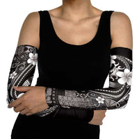 Samoa Siapo Tribal Pattern Arm Sleeves Black Polynesian Plumeria Tapa Motif LT9 - Polynesian Pride